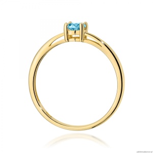 Pierścionek W0685 Topaz Swiss 0,50ct żółte złoto