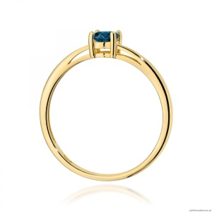 Pierścionek W0685 Topaz London Blue 0,50ct żółte złoto