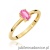 Pierścionek W0685 Topaz Różowy 0,50ct żółte złoto