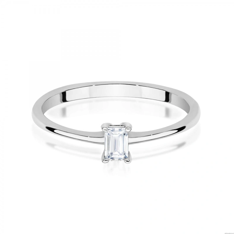 Pierścionek W0592 Diament 0,15ct białe złoto