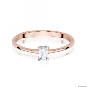 Pierścionek W0592 Diament 0,15ct różowe złoto