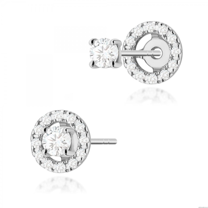 Kolczyki K0576 Diament 2 x 0.10ct białe złoto