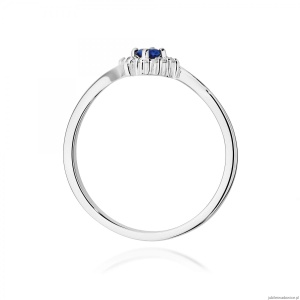 Pierścionek W0702 Szafir 0,15ct białe złoto