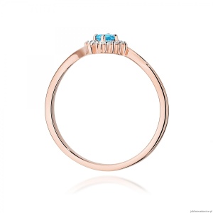 Pierścionek W0702 Topaz Swiss 0,15ct różowe złoto