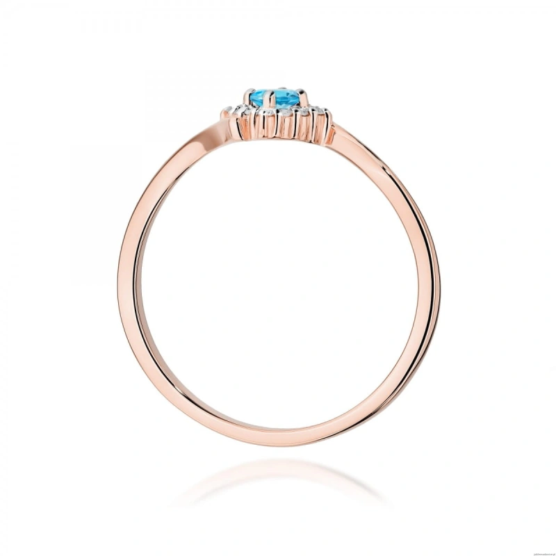 Pierścionek W0702 Topaz Swiss 0,15ct różowe złoto
