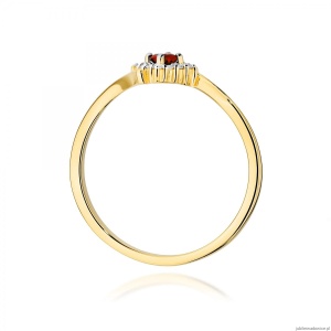 Pierścionek W0702 Rubin 0,15ct żółte złoto
