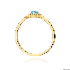 Pierścionek W0702 Topaz Swiss 0,15ct żółte złoto