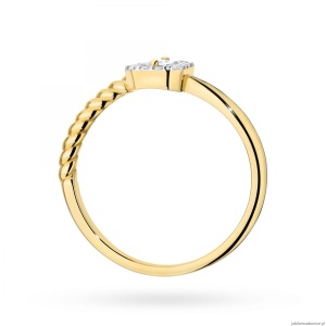 Pierścionek W0707 Diament 0,13ct żółte złoto
