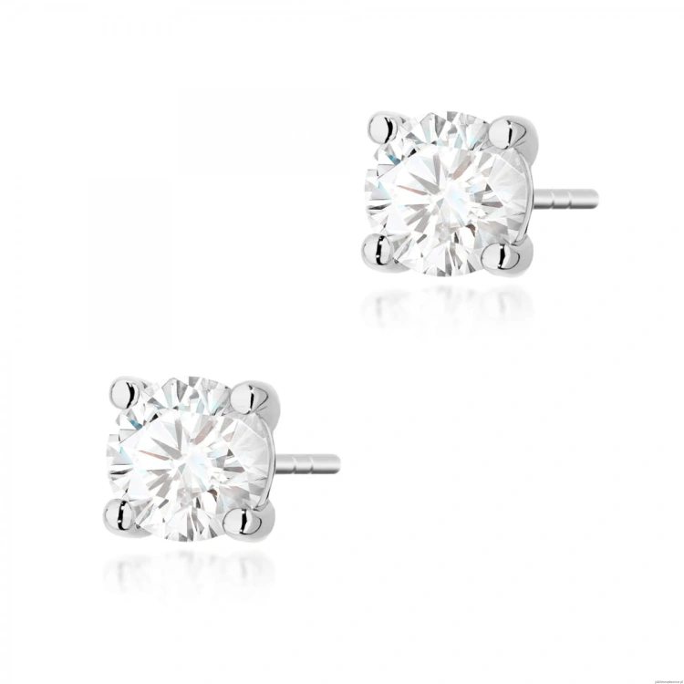 Kolczyki K0577 Diament 2 x 1.00ct białe złoto