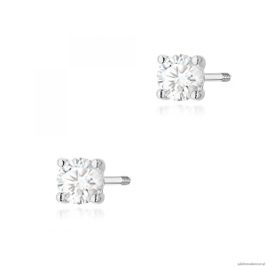 Kolczyki K0577 Diament 2 x 0.30ct białe złoto sztyft zakręcany