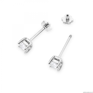 Kolczyki K0577 Diament 2 x 0.40ct białe złoto sztyft zakręcany