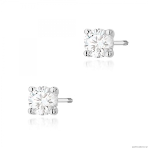 Kolczyki K0577 Diament 2 x 0.50ct białe złoto sztyft zakręcany