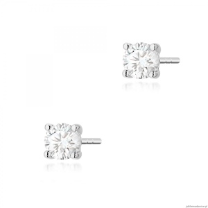 Kolczyki K0577 Diament Laboratoryjny 2 x 0.30ct białe złoto