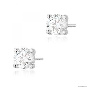 Kolczyki K0577 Diament Laboratoryjny 2 x 1.00ct białe złoto