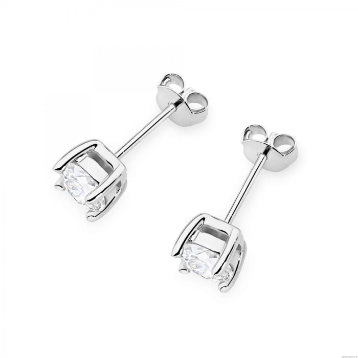 Kolczyki K0577 Diament Laboratoryjny 2 x 1.00ct białe złoto