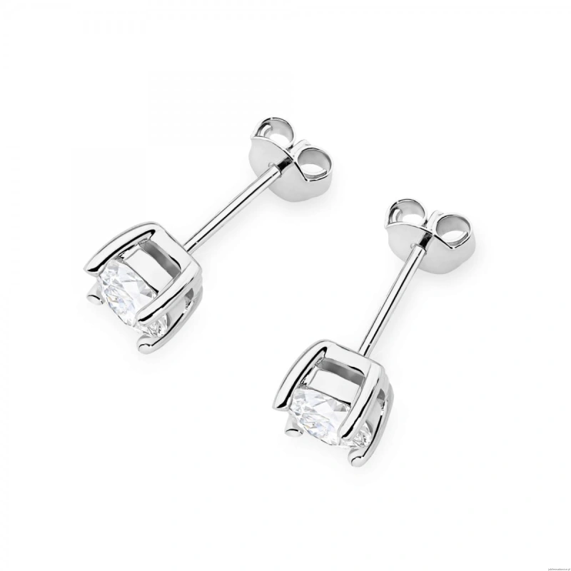 Kolczyki K0577 Diament Laboratoryjny 2 x 1.00ct białe złoto