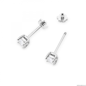 Kolczyki K0577 Diament Laboratoryjny 2 x 0.30ct białe złoto sztyft zakręcany