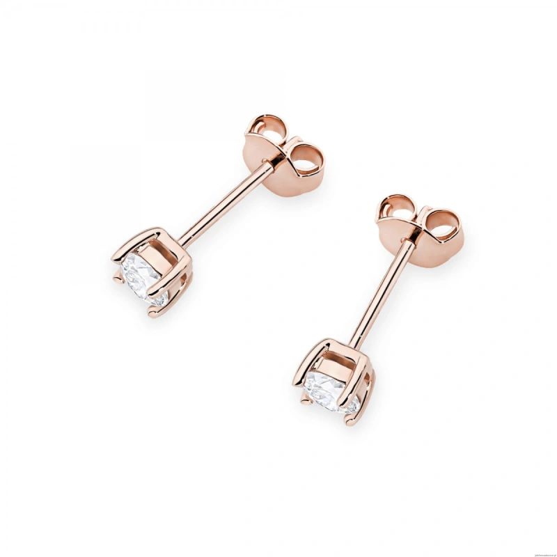 Kolczyki K0577 Diament 2 x 0.30ct różowe złoto