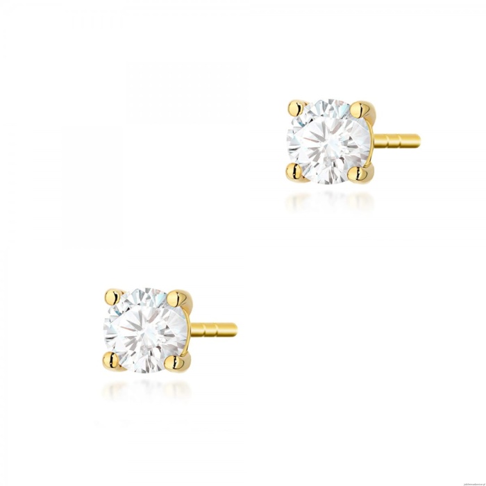 Kolczyki K0577 Diament 2 x 0.30ct żółte złoto