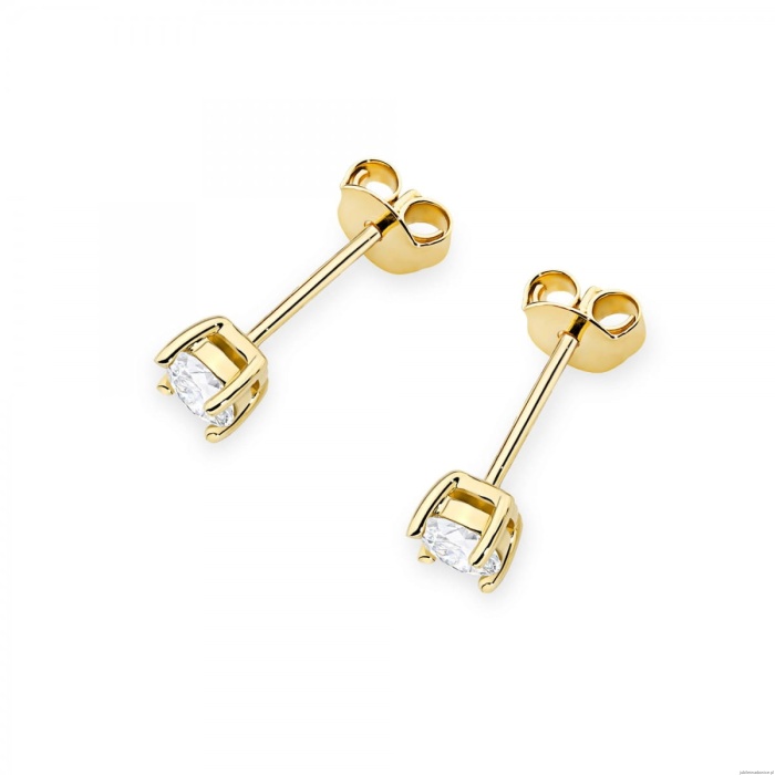 Kolczyki K0577 Diament 2 x 0.30ct żółte złoto