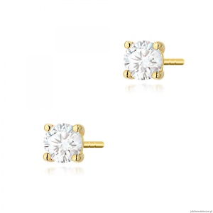 Kolczyki K0577 Diament 2 x 0.40ct żółte złoto