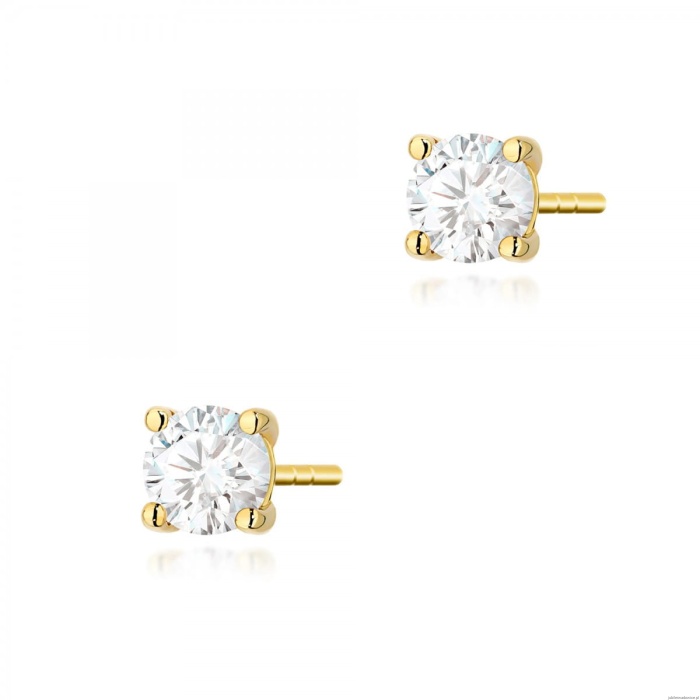 Kolczyki K0577 Diament 2 x 0.40ct żółte złoto
