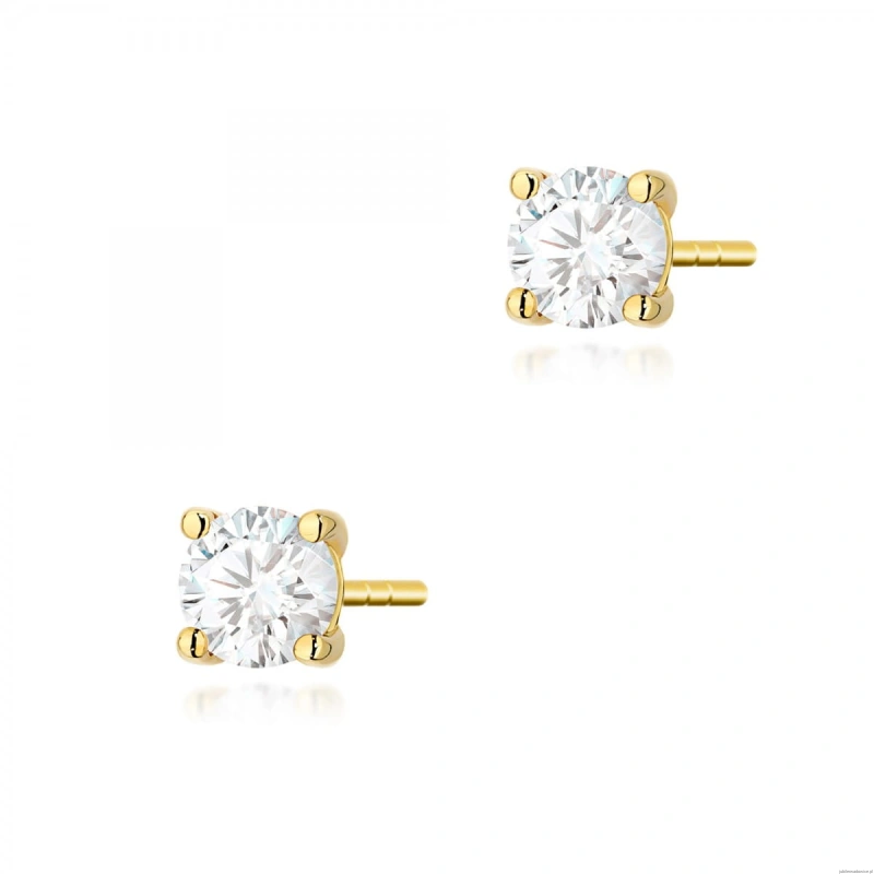 Kolczyki K0577 Diament 2 x 0.40ct żółte złoto