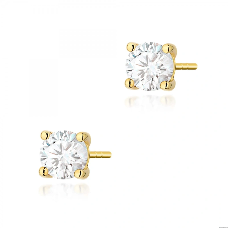 Kolczyki K0577 Diament 2 x 0.70ct żółte złoto