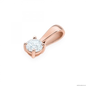 Zawieszka Z0576 Diament 0,30ct różowe złoto