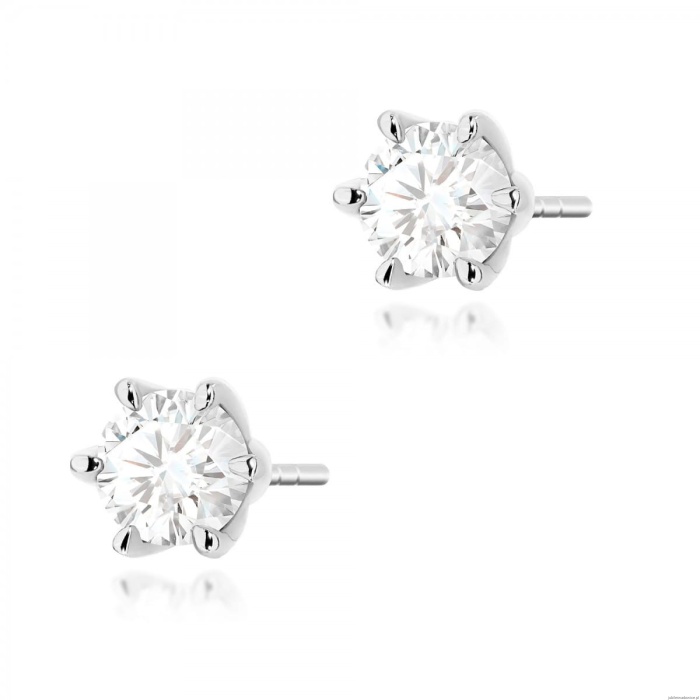 Kolczyki K0575 Diament 2 x 0.70ct białe złoto