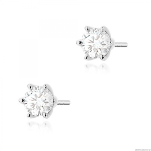 Kolczyki K0575 Diament Laboratoryjny 2 x 0.50ct białe złoto