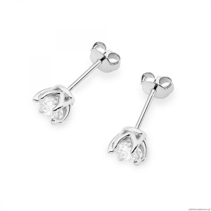 Kolczyki K0575 Diament Laboratoryjny 2 x 0.70ct białe złoto