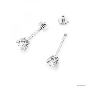 Kolczyki K0575 Diament Laboratoryjny 2 x 0.30ct białe złoto sztyft zakręcany