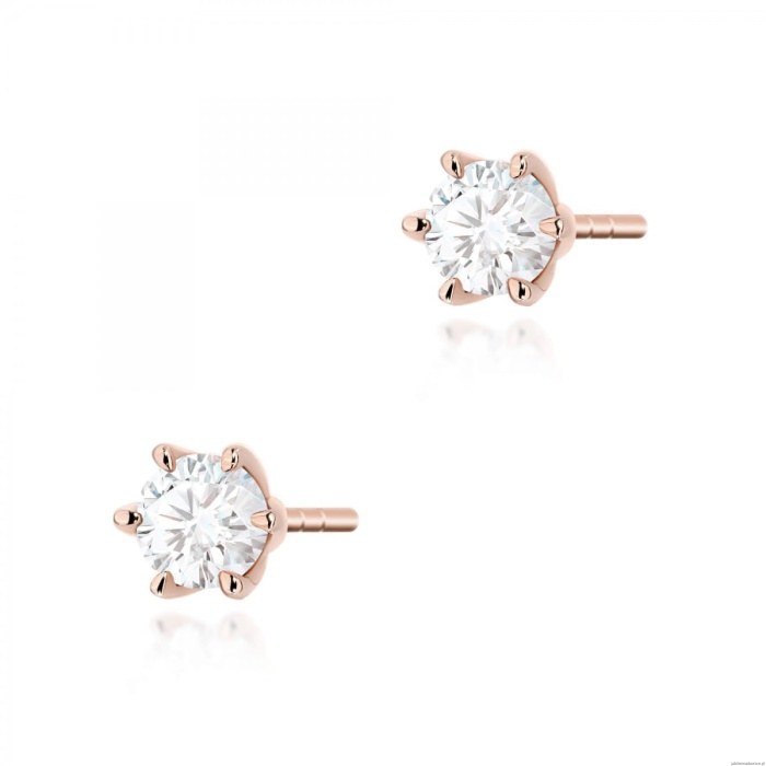 Kolczyki K0575 Diament 2 x 0.30ct różowe złoto