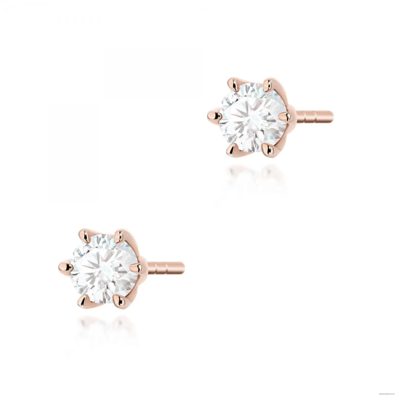 Kolczyki K0575 Diament 2 x 0.30ct różowe złoto