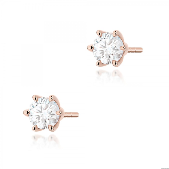 Kolczyki K0575 Diament 2 x 0.40ct różowe złoto