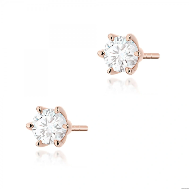 Kolczyki K0575 Diament 2 x 0.40ct różowe złoto