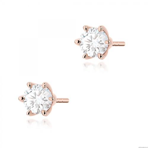 Kolczyki K0575 Diament 2 x 0.50ct różowe złoto