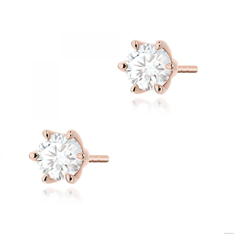 Kolczyki K0575 Diament 2 x 0.50ct różowe złoto