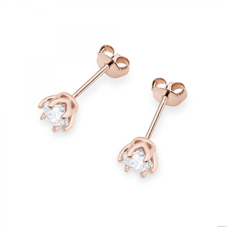 Kolczyki K0575 Diament 2 x 0.50ct różowe złoto