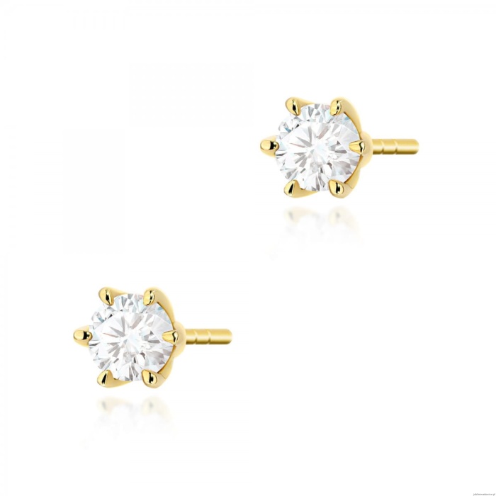 Kolczyki K0575 Diament 2 x 0.30ct żółte złoto