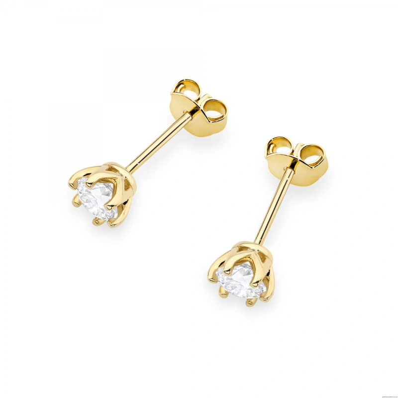 Kolczyki K0575 Diament 2 x 0.40ct żółte złoto