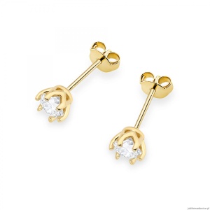 Kolczyki K0575 Diament 2 x 0.50ct żółte złoto