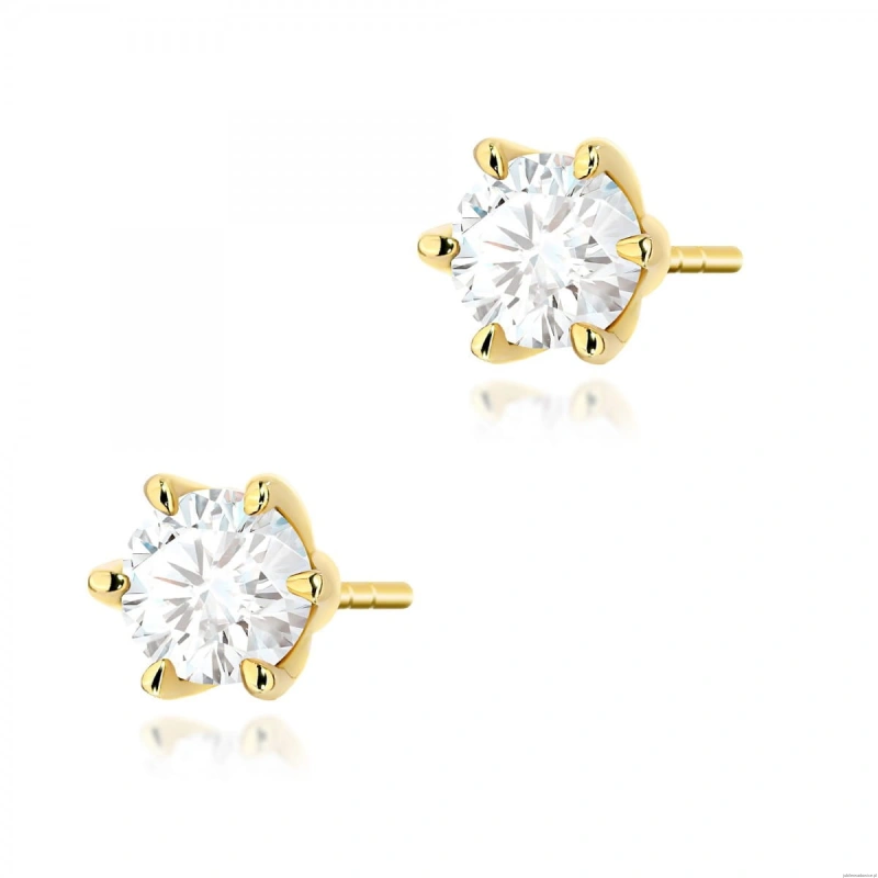 Kolczyki K0575 Diament 2 x 0.70ct żółte złoto