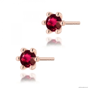 Kolczyki K0222 Rubin 2 x 0,30ct różowe złoto
