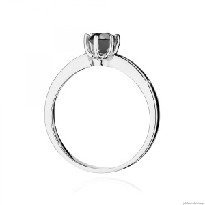 Pierścionek W0563 czarny diament 0,50ct białe złoto