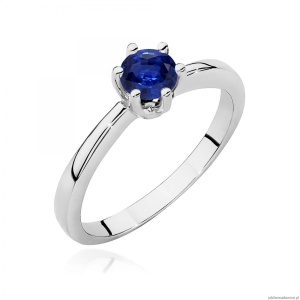 Pierścionek W0563 szafir 0,50ct białe złoto