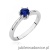 Pierścionek W0563 szafir 0,50ct białe złoto