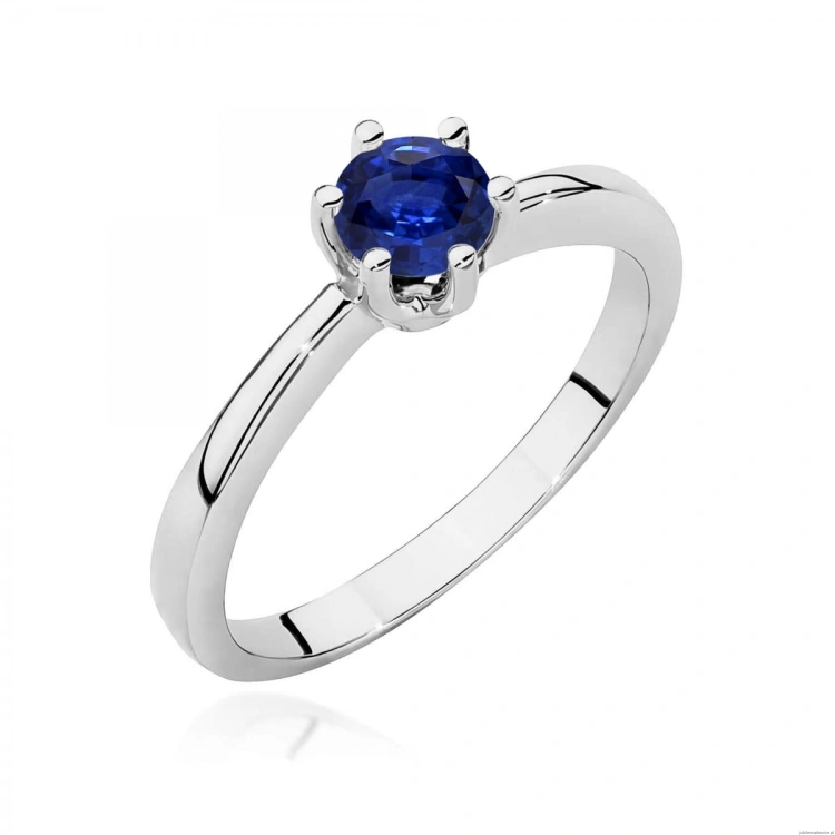Pierścionek W0563 szafir 0,50ct białe złoto