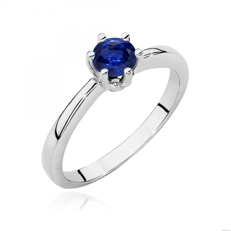 Pierścionek W0563 szafir 0,50ct białe złoto